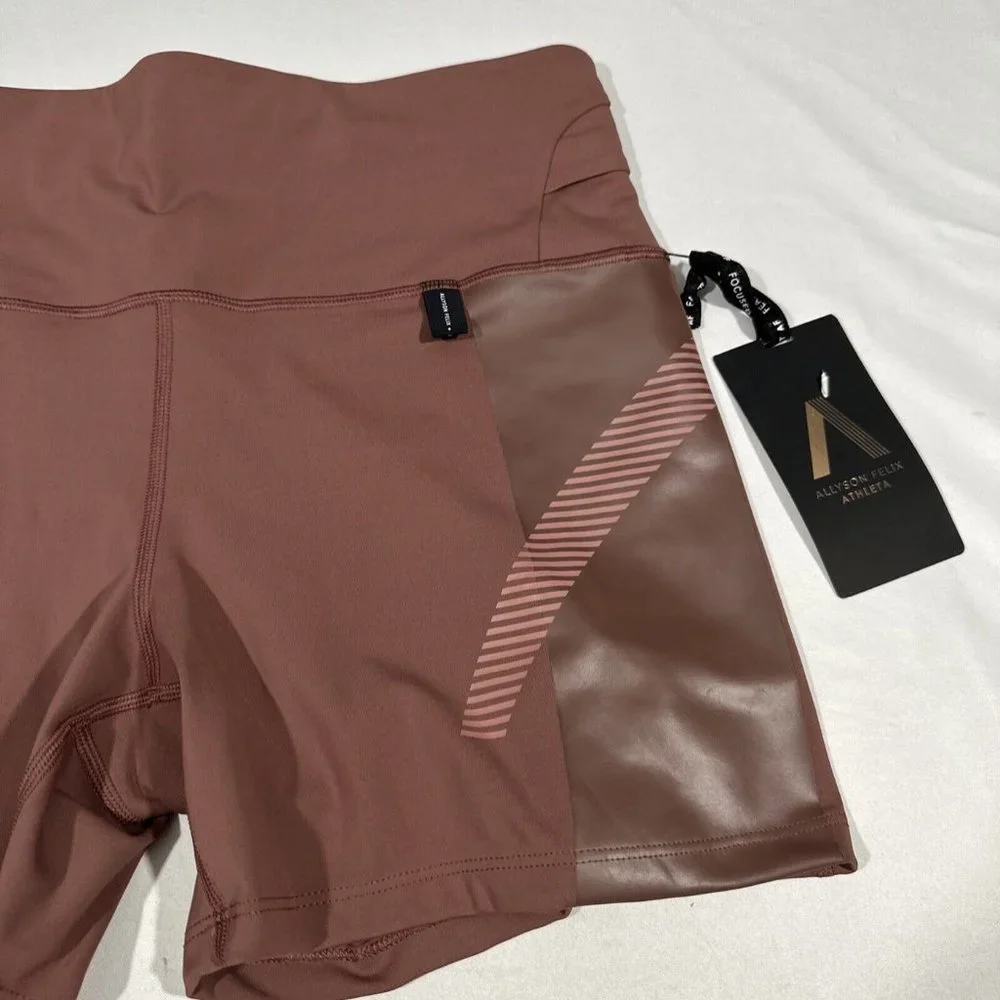 NWT $69‎ Athleta x Allyson Felix [ 1X ] Legend Shortie Shorts Hearth Rose